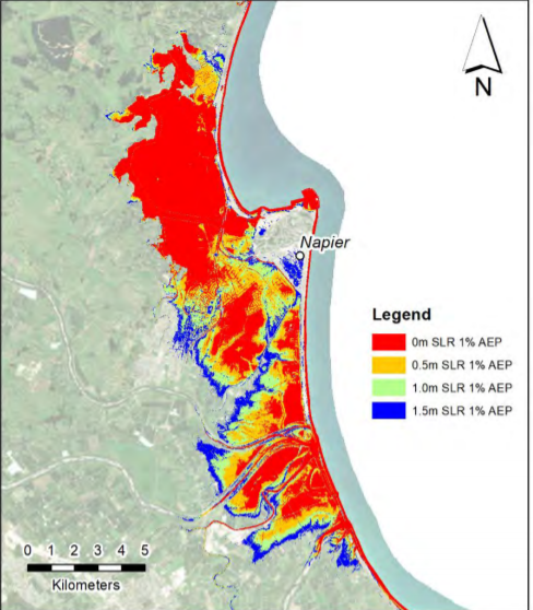 Sea level rise map NIWA report