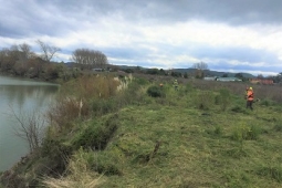 HBPM prepare the site alongside the Wairoa awa for planting2