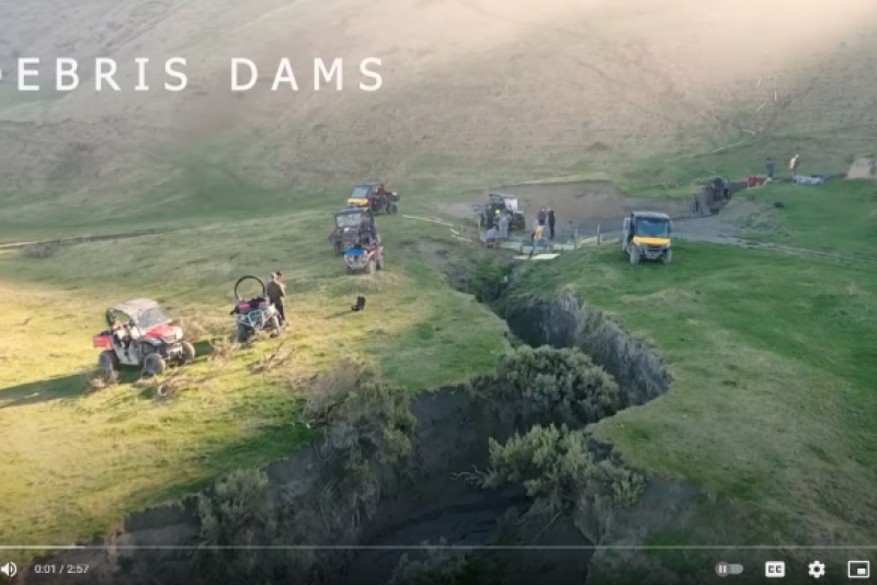 Onenui Station is on Te Māhia and has areas of highly erodible coastal land with deep v-shaped gullies prone to sediment loss whenever there was rain. The Council worked with other agencies and the station owners to install a series of debris dams in June 2023 at one site on the station. 